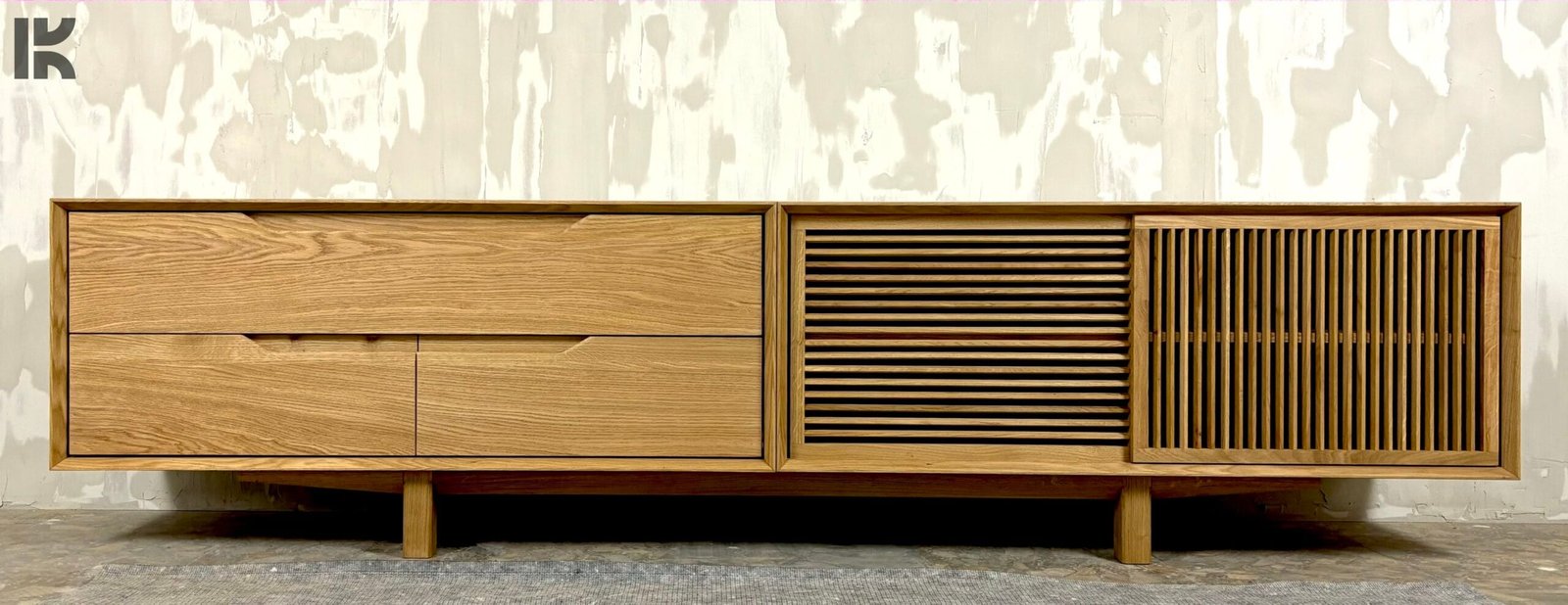 Oak modular sideboard by Holzkind
